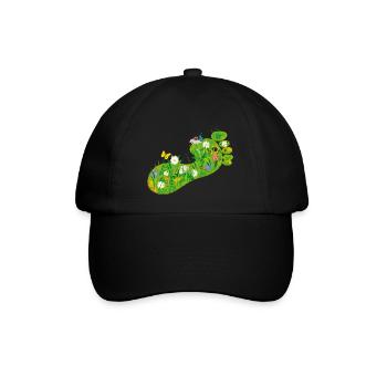 Ökologischer Fußabdruck - Baseballkappe - Schwarz/Schwarz - Vorne