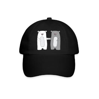 Bären - Baseballkappe - Schwarz/Schwarz - Vorne