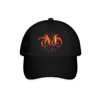 Buchstabe M - Baseballkappe - Schwarz/Schwarz - Vorne