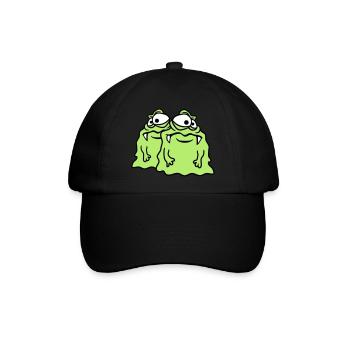 team 2 freunde paar glibber schleim ekelig schleim - Baseballkappe - Schwarz/Schwarz - Vorne