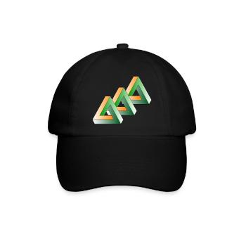 Dreieck - Baseballkappe - Schwarz/Schwarz - Vorne