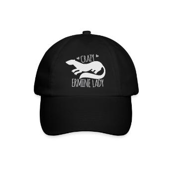 Verrückte Hermelin - Baseballkappe - Schwarz/Schwarz - Vorne