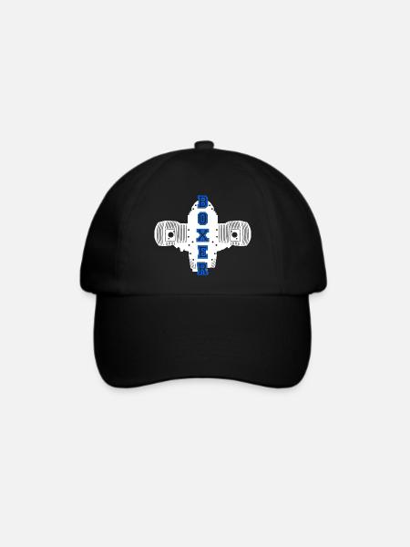 Boxer Motor Motorrad Motorradfahrer Biker - Baseballkappe - Schwarz/Schwarz