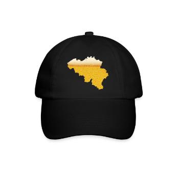 Bierland Belgien Fußball Weltmeisterschaft Europameisterschaft Rotbier Teufel - Baseballkappe - Schwarz/Schwarz - Vorne