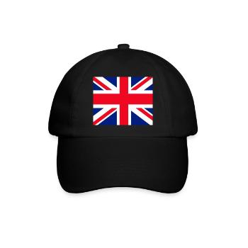 Union Jack Gesichtsmaske - Baseballkappe - Schwarz/Schwarz - Vorne