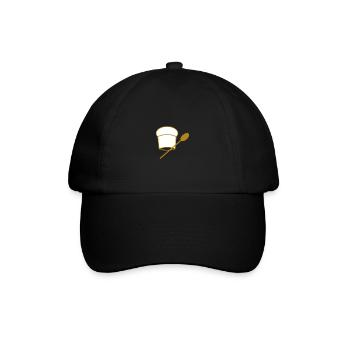 Kochlöffel - Baseballkappe - Schwarz/Schwarz - Vorne