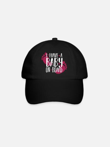 Baby on board - Baseballkappe - Schwarz/Schwarz