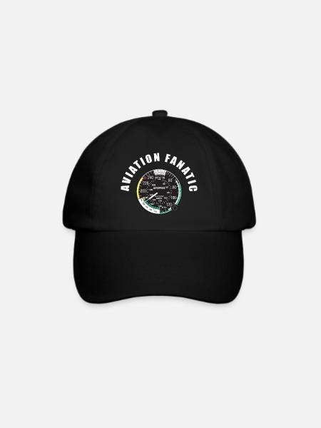 Luftfahrtfanatiker - Baseballkappe - Schwarz/Schwarz