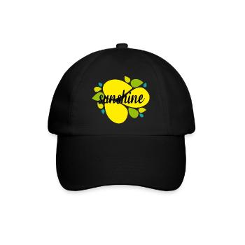 sunshine - Baseballkappe - Schwarz/Schwarz - Vorne
