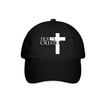 Jesus Christ Gott God - Baseballkappe - Schwarz/Schwarz - Vorne