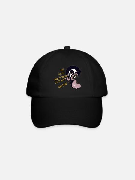 Nina simone - Baseballkappe - Schwarz/Schwarz