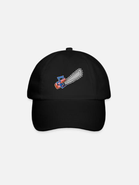 Kettensäge Motorsäge - Baseballkappe - Schwarz/Schwarz