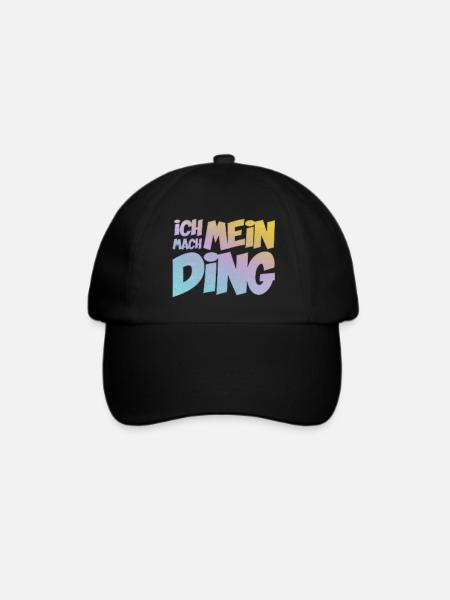 Ich mach mein Ding | Motivation Optimist - Baseballkappe - Schwarz/Schwarz