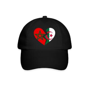 Marokko Algerien - Baseballkappe - Schwarz/Schwarz - Vorne