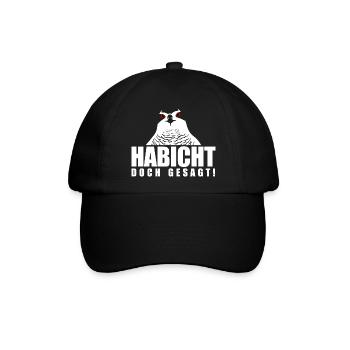 Habicht doch gesagt! - Baseballkappe - Schwarz/Schwarz - Vorne