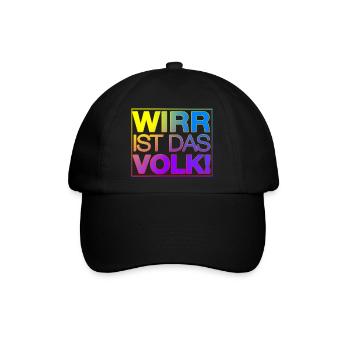 WIRR IST DAS VOLK - Baseballkappe - Schwarz/Schwarz - Vorne