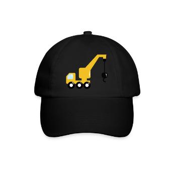 Kran - Baseballkappe - Schwarz/Schwarz - Vorne