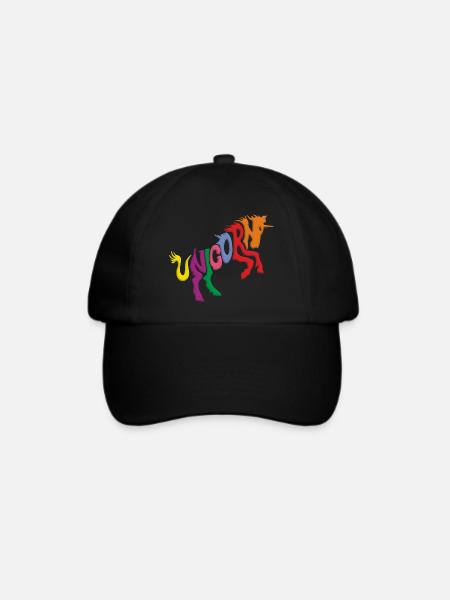 Unicorn - Baseballkappe - Schwarz/Schwarz