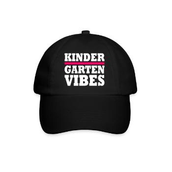 kindergarten vibes - Baseballkappe - Schwarz/Schwarz - Vorne