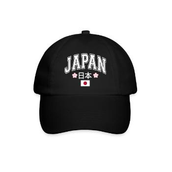Japan - Baseballkappe - Schwarz/Schwarz - Vorne