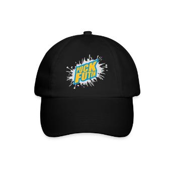 puck futin Logo Design - Baseballkappe - Schwarz/Schwarz - Vorne