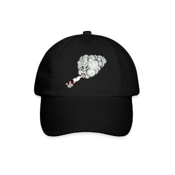 stoned cloud - bekiffte Wolke - Baseballkappe - Schwarz/Schwarz - Vorne