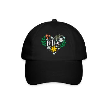 Beste Mutter aller Zeiten - Baseballkappe - Schwarz/Schwarz - Vorne