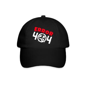 Fehler 404 nicht gefunden - Baseballkappe - Schwarz/Schwarz - Vorne