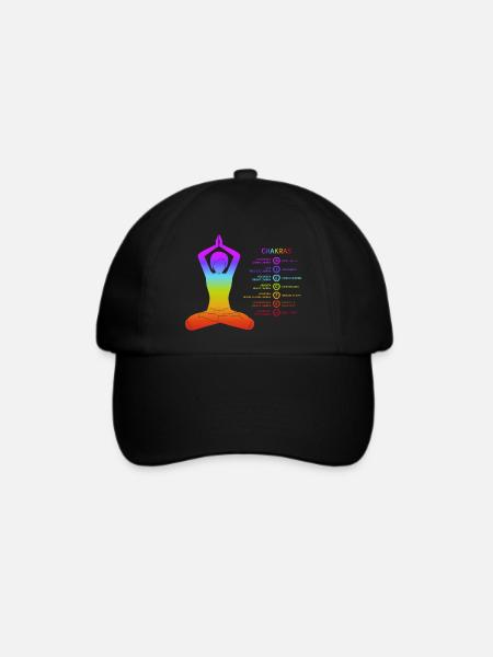 Chakra - Chakras - Baseballkappe - Schwarz/Schwarz
