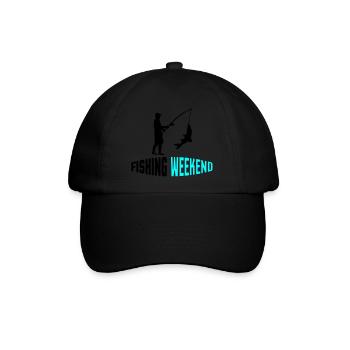 fishing weekend 002 - Baseballkappe - Schwarz/Schwarz - Vorne