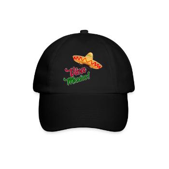 Viva Mexico - Fiesta Party - Baseballkappe - Schwarz/Schwarz - Vorne
