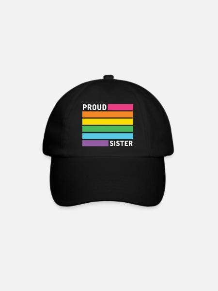 Pride Month LGBT - Stolze Schwester - Baseballkappe - Schwarz/Schwarz