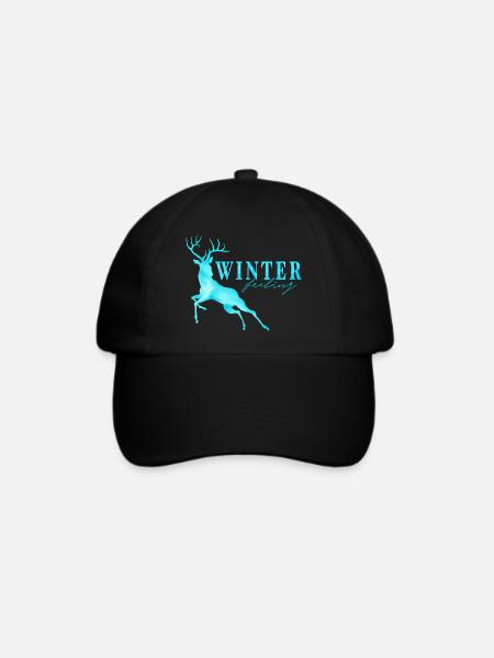winter feeling - Baseballkappe - Schwarz/Schwarz