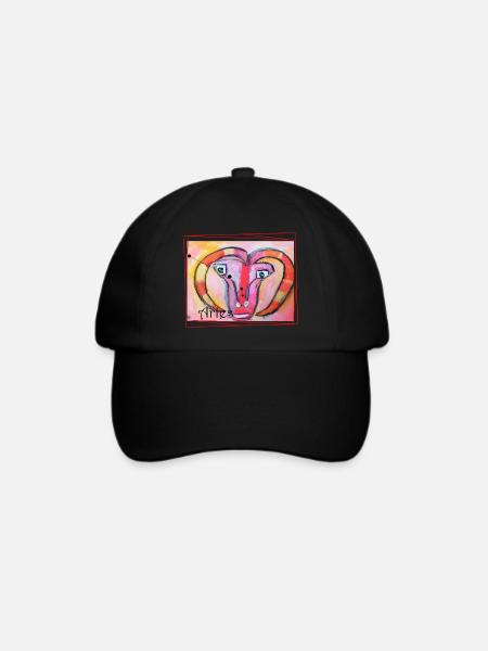 Widder Regenbogen Himmlische Kunst - Baseballkappe - Schwarz/Schwarz