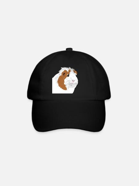 Meerschweinchen - Baseballkappe - Schwarz/Schwarz
