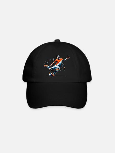 Fussball Niederlande - Baseballkappe - Schwarz/Schwarz