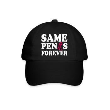 Same penis forever - Baseballkappe - Schwarz/Schwarz - Vorne