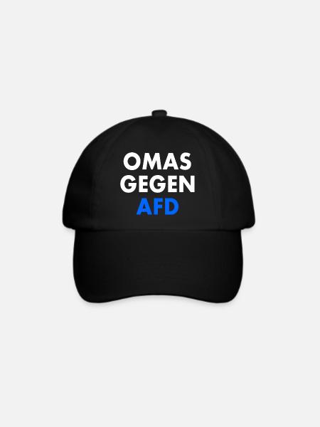 Omas gegen afd - Baseballkappe - Schwarz/Schwarz