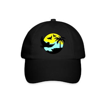 paradise birds 02 - Baseballkappe - Schwarz/Schwarz - Vorne