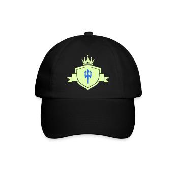 dreizack wappen - Baseballkappe - Schwarz/Schwarz - Vorne