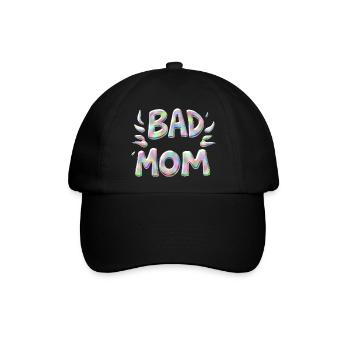 Bad Mom - Baseballkappe - Schwarz/Schwarz - Vorne