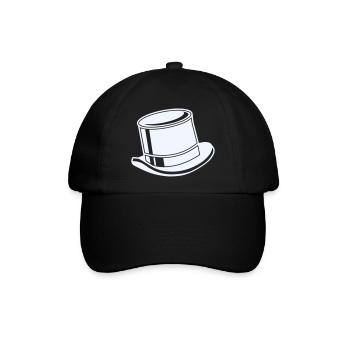 zylinder hut - Baseballkappe - Schwarz/Schwarz - Vorne