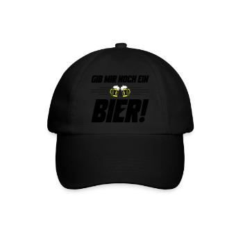 Noch ein Bier Spruch - Baseballkappe - Schwarz/Schwarz - Vorne