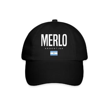 Merlo Argentinien Argentinier - Baseballkappe - Schwarz/Schwarz - Vorne