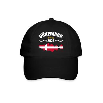 Angelurlaub Dänemark 2026 - Baseballkappe - Schwarz/Schwarz - Vorne