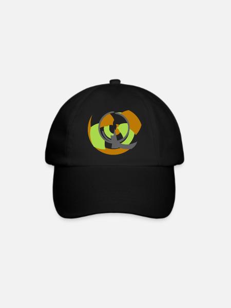 Spiralförmige Umlaufbahn Abstrakte Geometrie - Baseballkappe - Schwarz/Schwarz