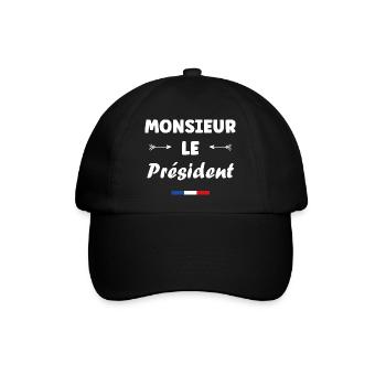 Präsident - Baseballkappe - Schwarz/Schwarz - Vorne