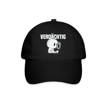 Detektiv - Baseballkappe - Schwarz/Schwarz - Vorne