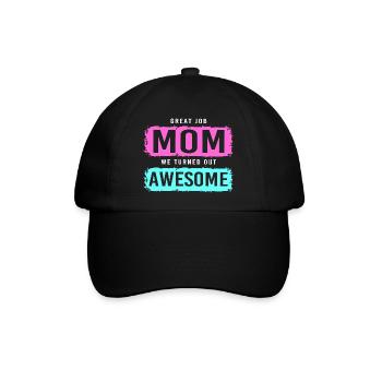 Alleinstehend Alleinerziehend Mutter Single Mama - Baseballkappe - Schwarz/Schwarz - Vorne