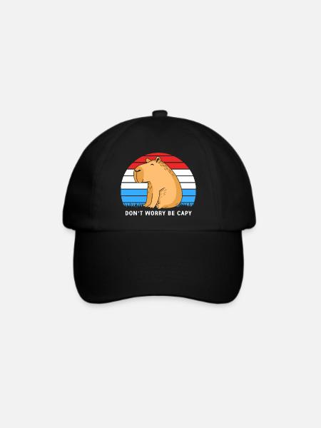 Capybara - Baseballkappe - Schwarz/Schwarz